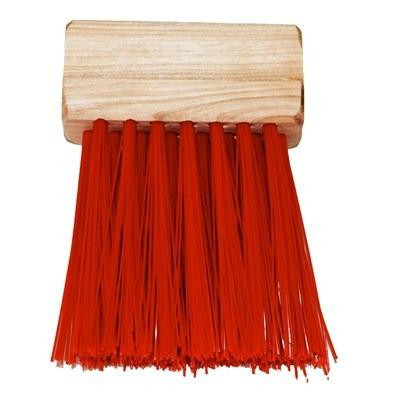ProTool Brush for Window Track, red brush with wooden handle for cleaning window tracks.